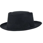 Walter Black Wool Porkpie Hat
