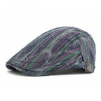 Waterford Distressed Striped Flat Cap