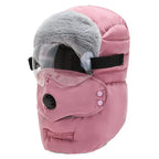 Waterproof Winter Goggles Aviator Bomber Hat