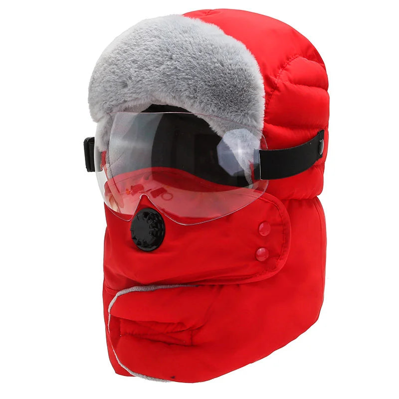 Waterproof Winter Goggles Aviator Bomber Hat
