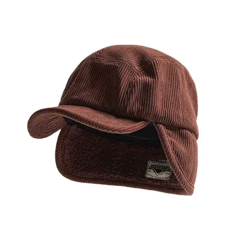 Brown Vintage Corduroy Baseball Cap