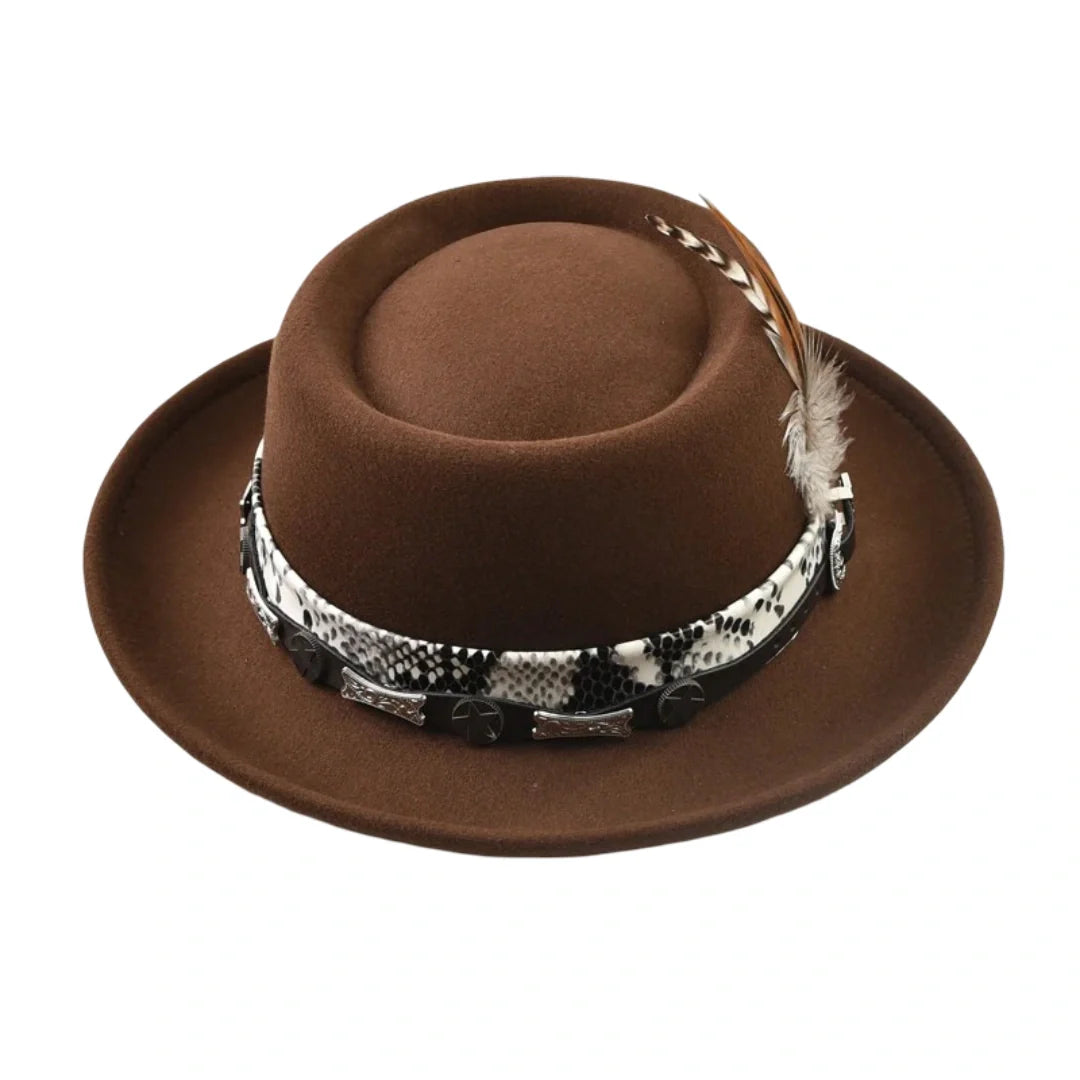 Watson Feathers Wool Porkpie Hat