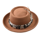 Watson Feathers Wool Porkpie Hat