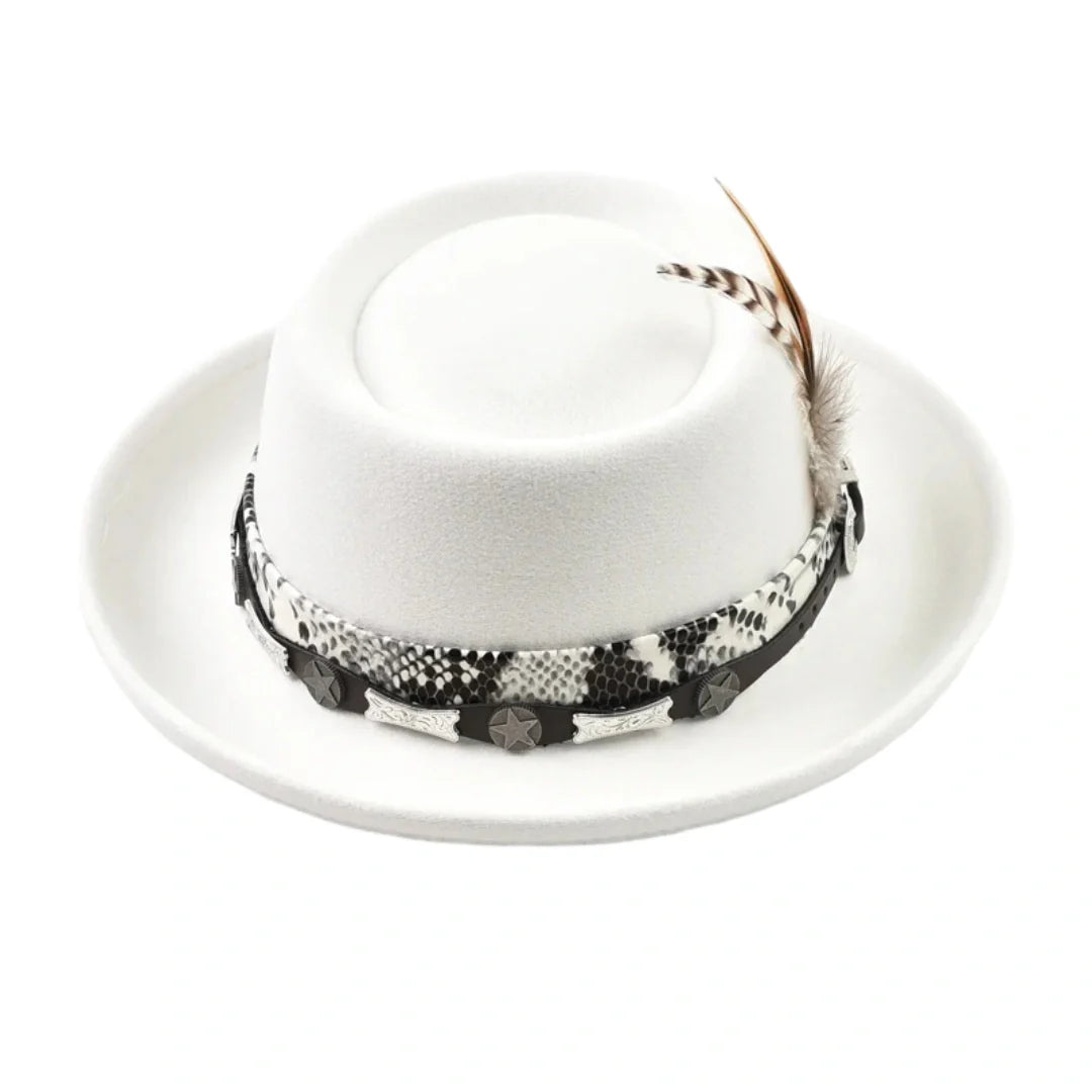 Watson Feathers Wool Porkpie Hat