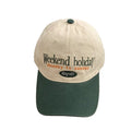 Weekend Holiday Dayoff Beige Baseball Cap