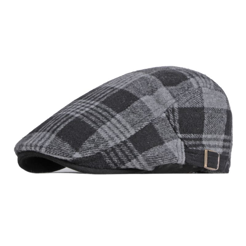 Weris Plaid Woolen Flat Cap