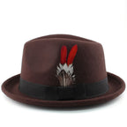 Wesley Feathers Wool Trilby Hat
