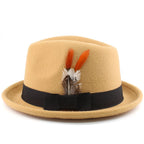 Wesley Feathers Wool Trilby Hat