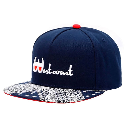 Blue Snapback Cap back view