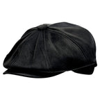 Westerville Vintage Distressed Leather Newsboy Cap