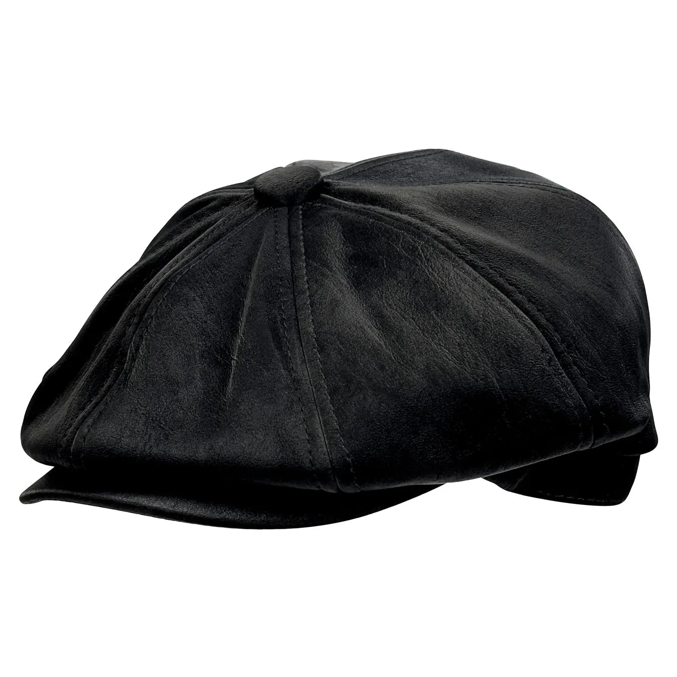Westerville Vintage Distressed Leather Newsboy Cap