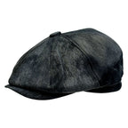 Westerville Vintage Distressed Leather Newsboy Cap