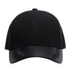 Westport Black Leather Baseball Cap