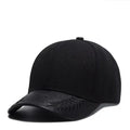 Westport Black Leather Baseball Cap
