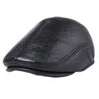 Wexford Earflaps Genuine Leather Flat Cap