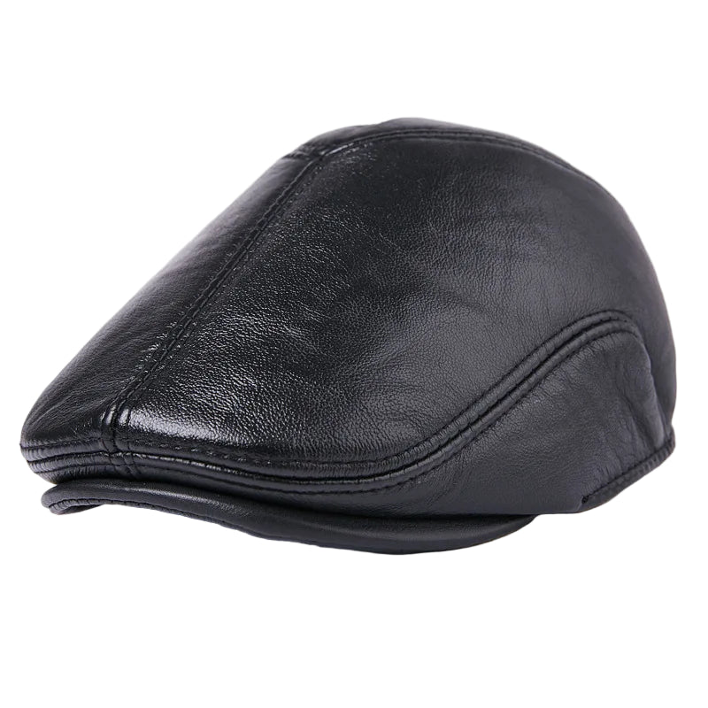Wexford Earflaps Genuine Leather Flat Cap