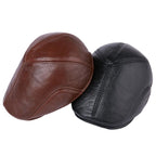 Wexford Earflaps Genuine Leather Flat Cap