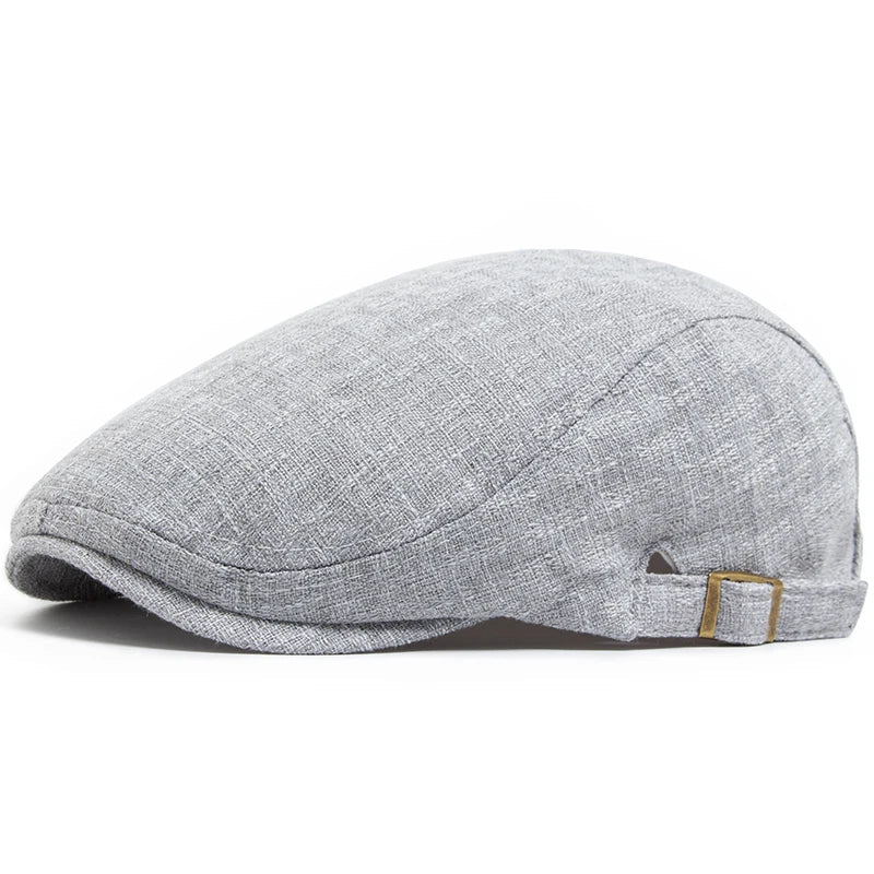 Whistler Linen Driver Flat Cap