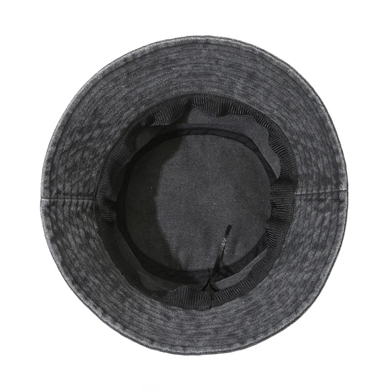 White Daisy Washed Cotton Bucket Hat