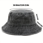 White Daisy Washed Cotton Bucket Hat