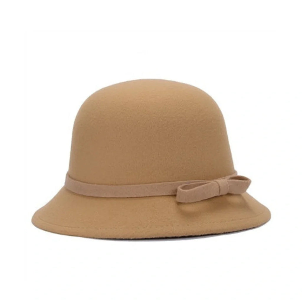 Whitney Women Bowknot Felt Bucket Hat
