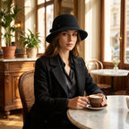 Whitney Women Bowknot Felt Bucket Hat