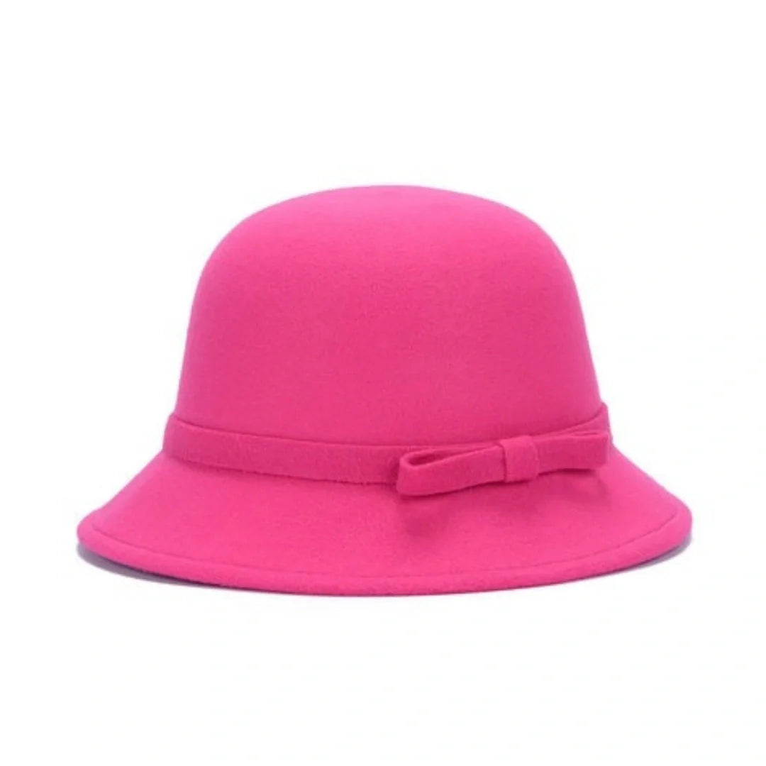 Whitney Women Bowknot Felt Bucket Hat