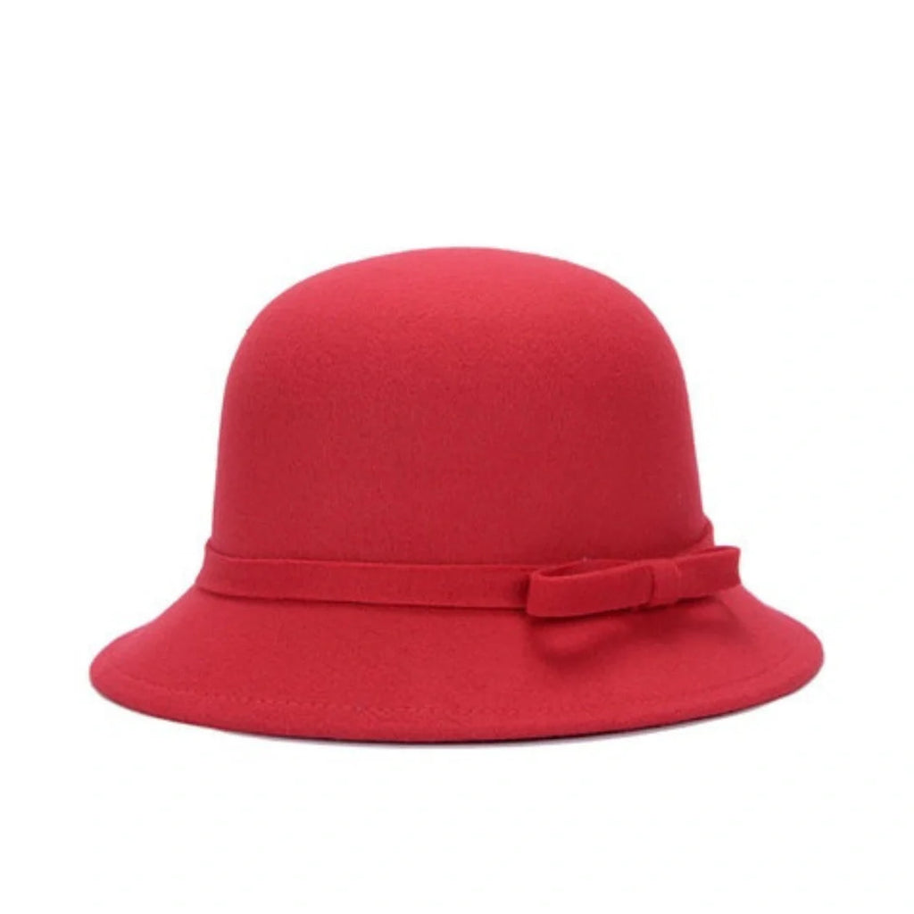 Whitney Women Bowknot Felt Bucket Hat