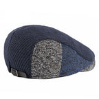 Wigston Striped Knitted Flat Cap