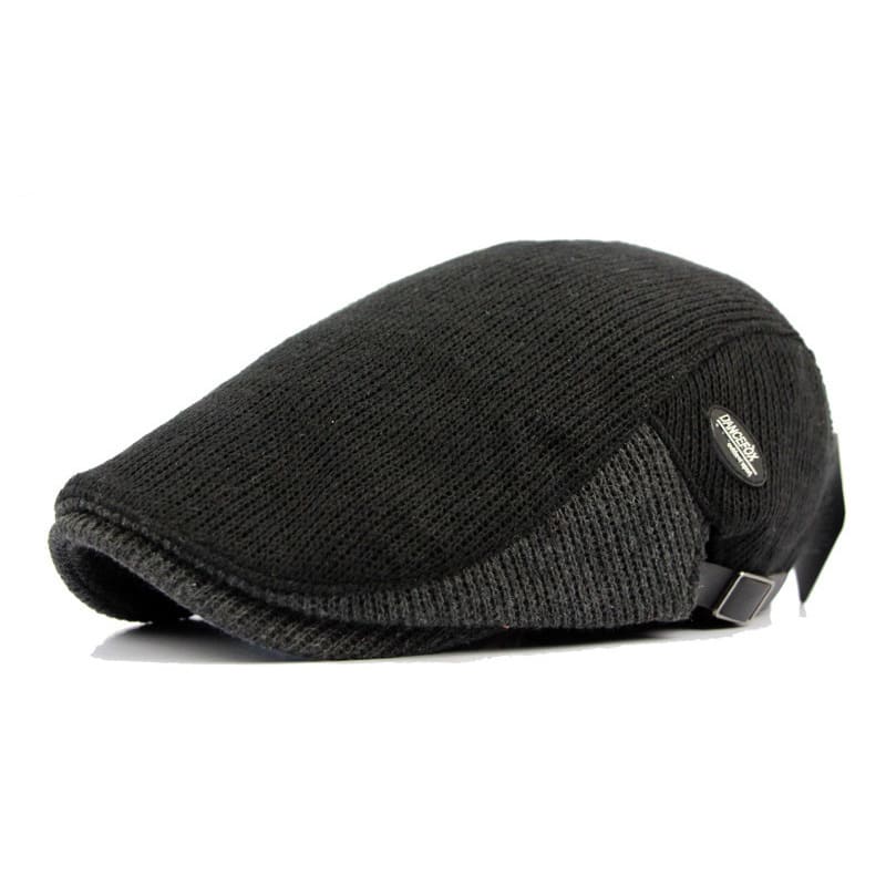 Wigston Striped Knitted Flat Cap