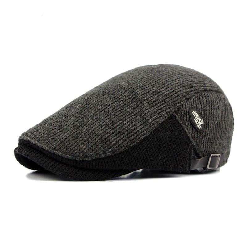 Wigston Striped Knitted Flat Cap