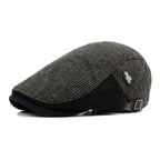 Wigston Striped Knitted Flat Cap