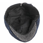 Wigston Striped Knitted Flat Cap