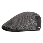 Wigston Striped Knitted Flat Cap