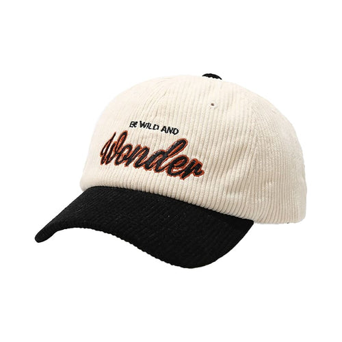 Black Corduroy Baseball Cap
