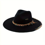 Wildflowers Handmade Felt Fedora Hat