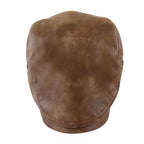 William Leather Duckbill Flat Cap