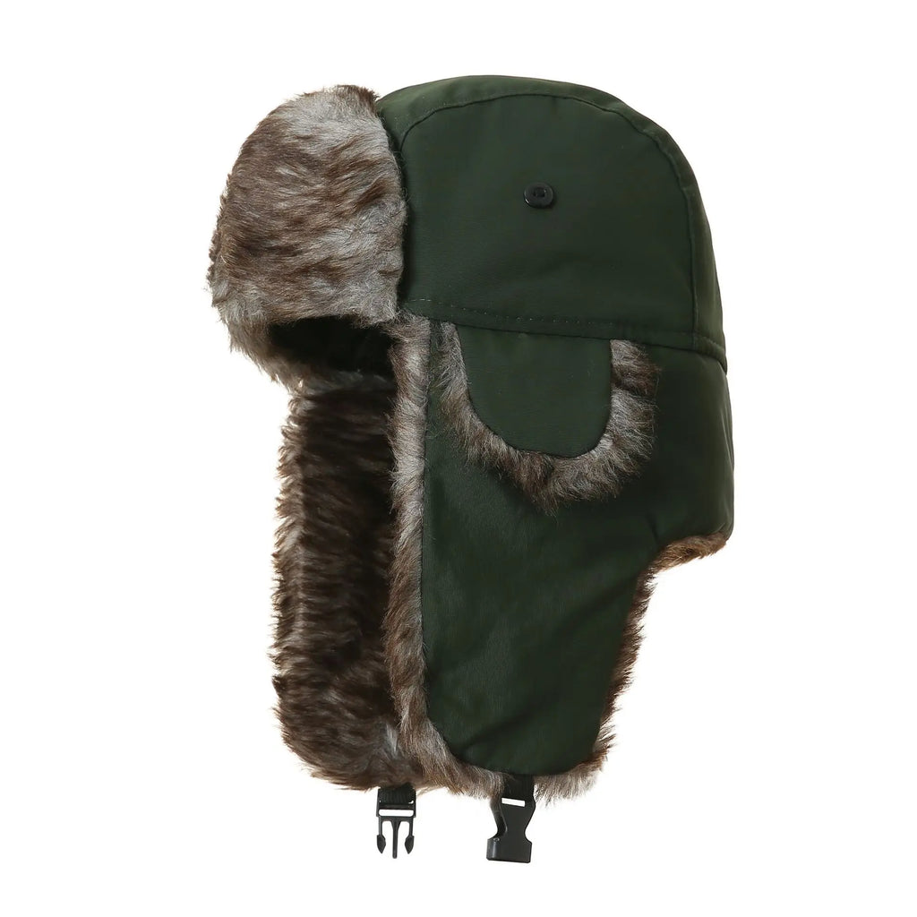 Windproof Cotton Fur Bomber Hat