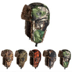 Winter Camouflage Fur Bomber Hat