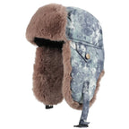 Winter Fur Camouflage Trapper Bomber Hat