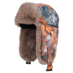 Winter Fur Camouflage Trapper Bomber Hat