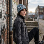 Winter Gray Pixel Camouflage Beanie