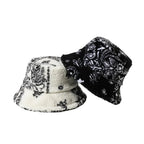 Winter Leaves Fur Bucket Hat