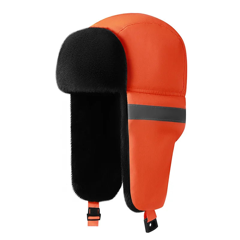 Winter Skiing Reflective Trapper Bomber Hat