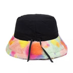 Winter Abstract Fur Bucket Hat