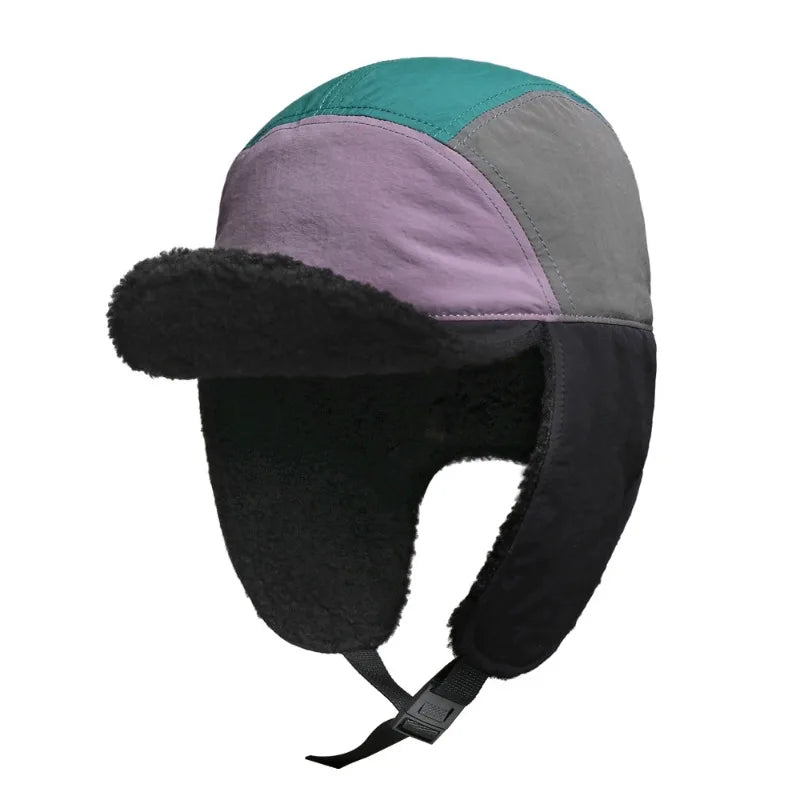 Winter Fur Waterproof Earflaps 5 Panels Cap