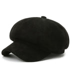 Women's Suede Newsboy Cap