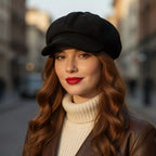 Women's Suede Newsboy Cap