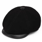 Woolton Genuine Suede Leather Newsboy Cap