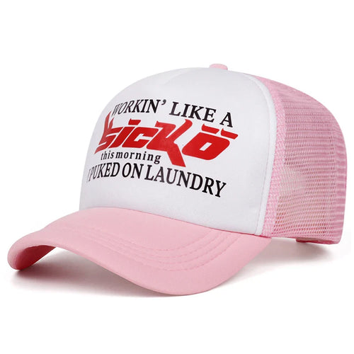 Pink Breathable Trucker Cap